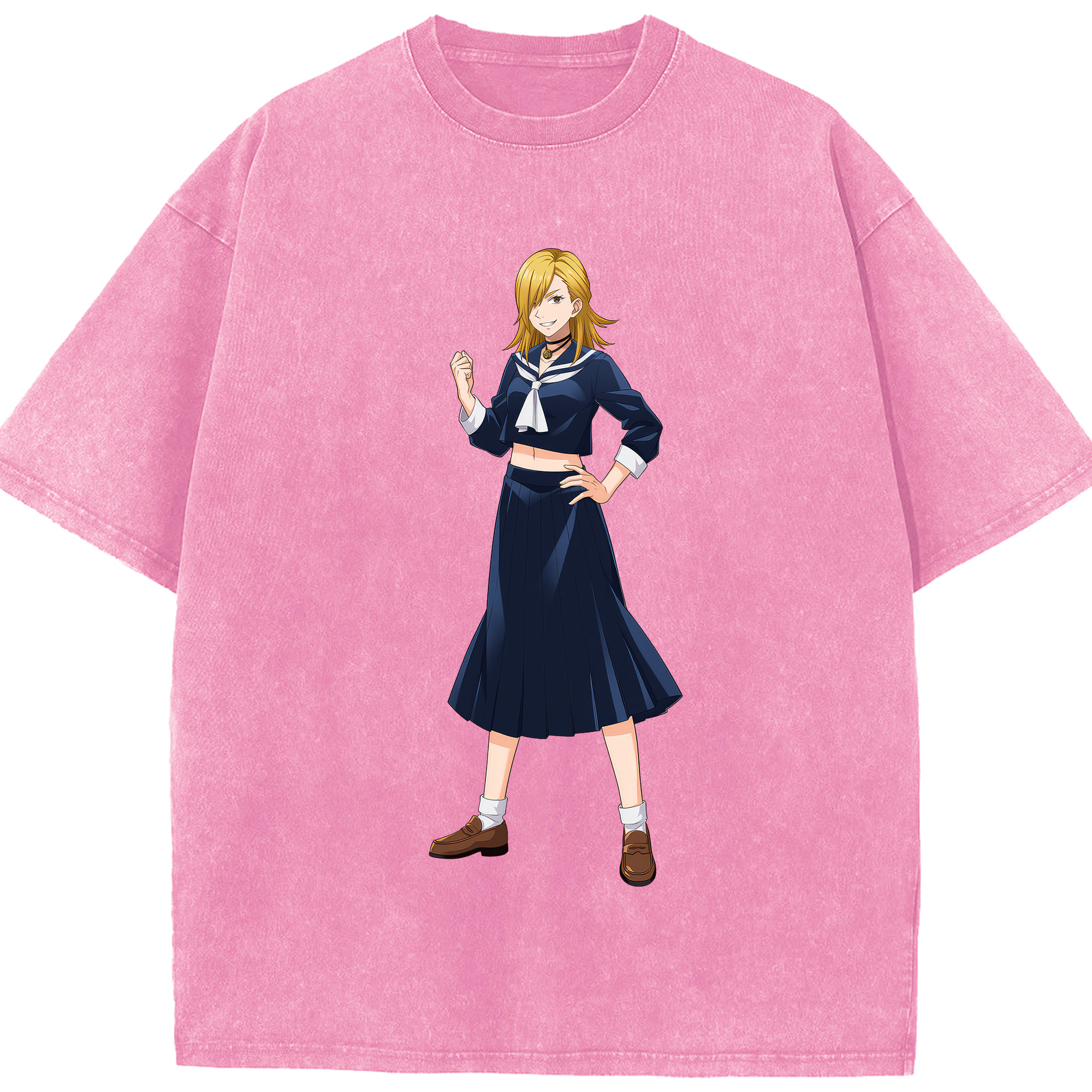 （画像用） 呪術廻戦 Jujutsu Kaisen 綿100% ヴィンテージ風 半袖Tシャツ（フロントプリント）